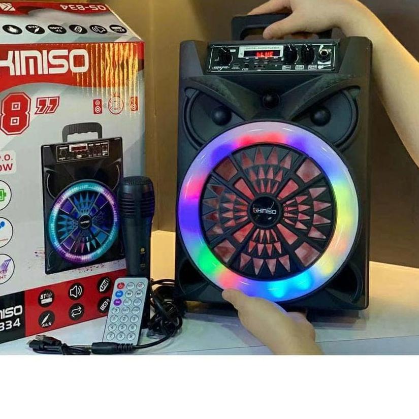 ☝ Speaker Bluetooth Karaoke KIMISO QS-834 8inch Free Microphone ➬