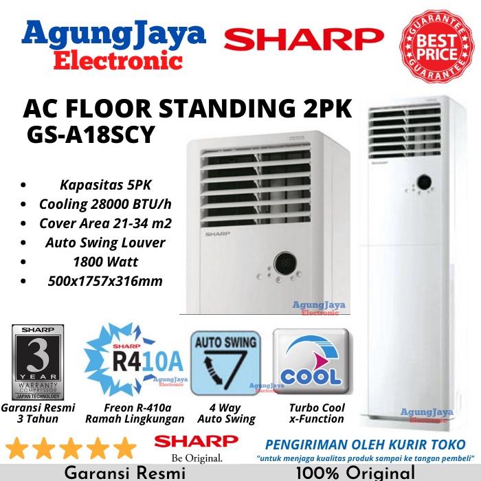 AC STANDING FLOOR 2 PK SHARP GS-A18SCY UNIT ONLY 2PK (CILEGON SERANG)