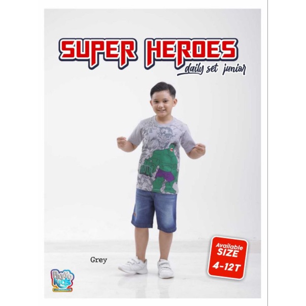 Set Jeans Super Hero by Payyo kids/setelan anak cowok 4-12T