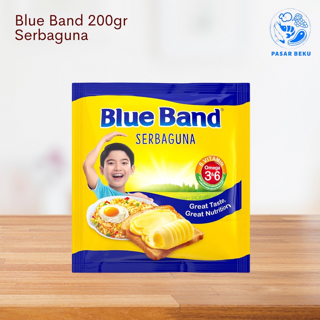 

Blue Band 200gr Margarin Serbaguna Cake and Cookie Mentega Pasar Beku Padang