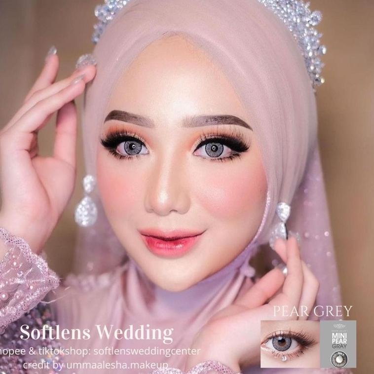 LANGSUNG KIRIM Softlens Pear NORMAL dan -0.50 s/d -7.50 Botol Grey Brown wedding soflen dreamcolor1 