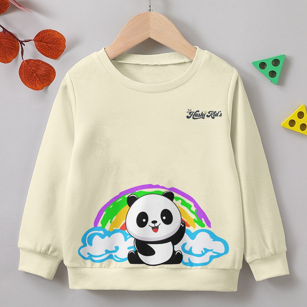 Sweater Anak Rainbow Panda Atasan Laki -  Laki Dan Perempuan - Hashi Kids