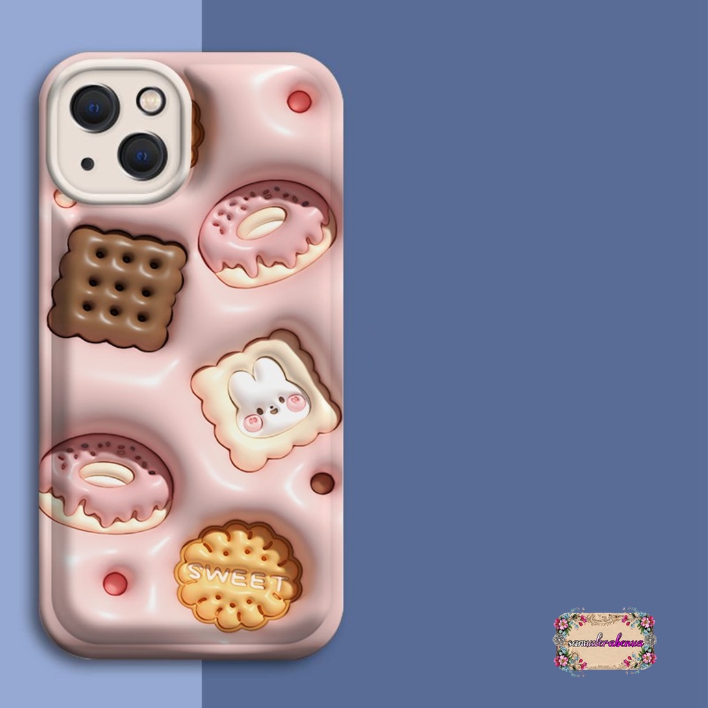 SS146 SOFTCASE MOTIF COOKIES AKSEN 3D FOR  IPHONE 6 6+ 7 8 SE 2020 7+ 8+ X XS XR XS MAX 11 12 13 14 PRO MAX SB4892