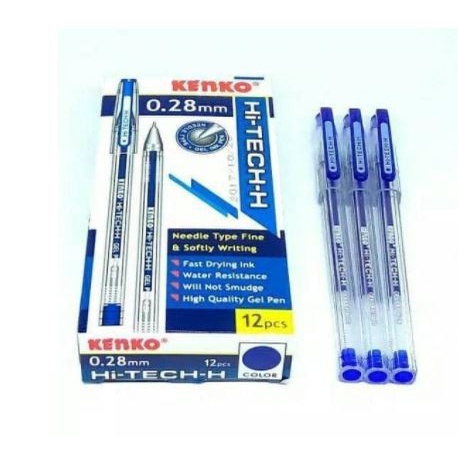 

Pulpen Pen Kenko Hi-Tech 0.28 Biru / pack