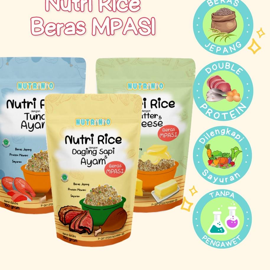 

✳ Nutrinio Nutri Rice 150 g | Beras MPASI Double Protein Tanpa Pengawet ➷
