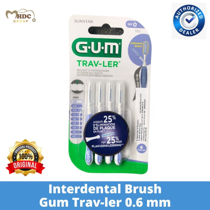 Best Seller Gum Interdental Brush 0.6 Mm (Sikat Untuk Sela Gigi / Behel)