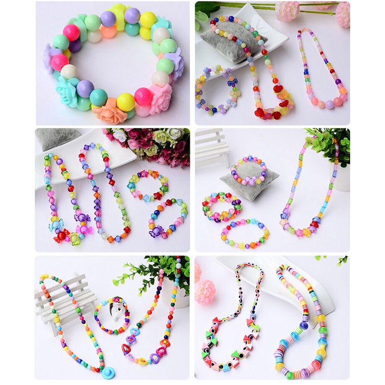 Anak-Anak Gadis DIY Gelang Kalung / Mote Paket 1 Box Pasir Set / Starter Kit DIY Edukasi