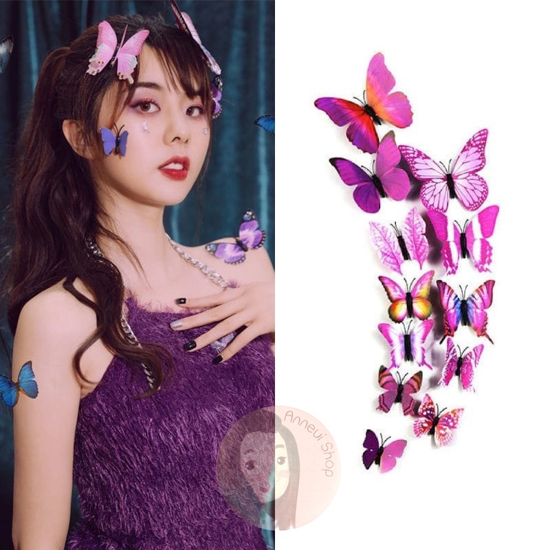 Butterfly Decoration Aesthetic Photo Prop Properti Foto Konten Video Content Kosmetik Garden Make Up Korean Style Korea Craft Hiasan Decorations Wedding Party Cosplay