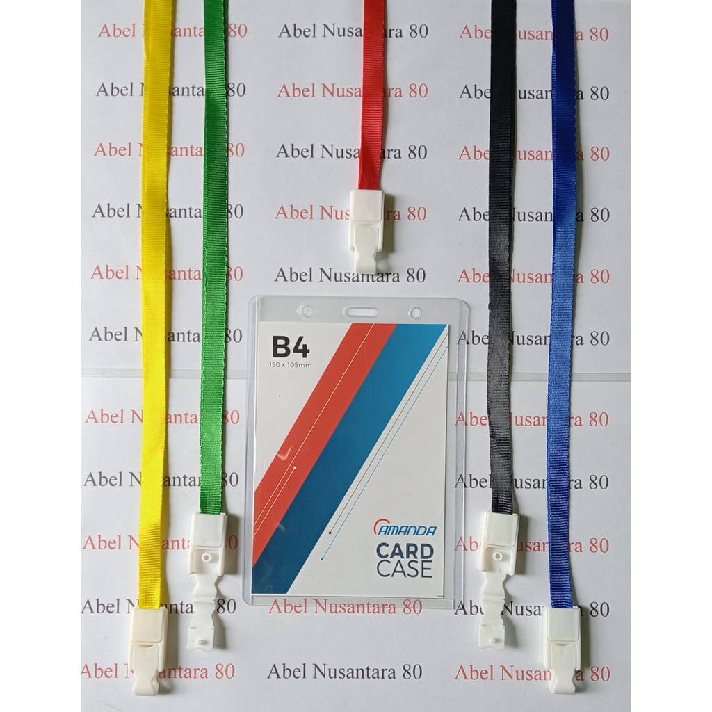

Paket Tali ID Card Pengait Plastik dengan Card Case B4