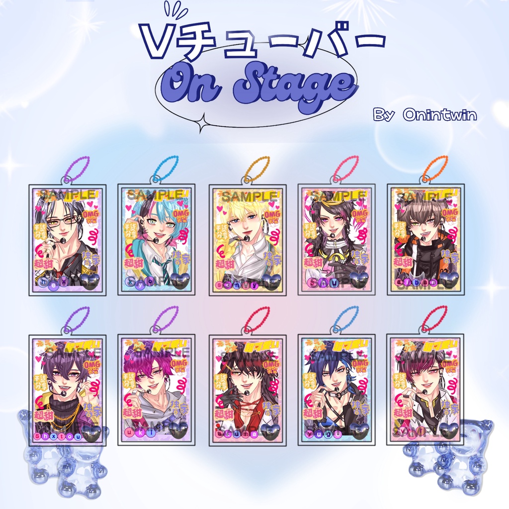 Vtuber NIJISANJI EN keychain by onintwin / noctyx , luxiem , shxtou , xsoleil , iluna photocard