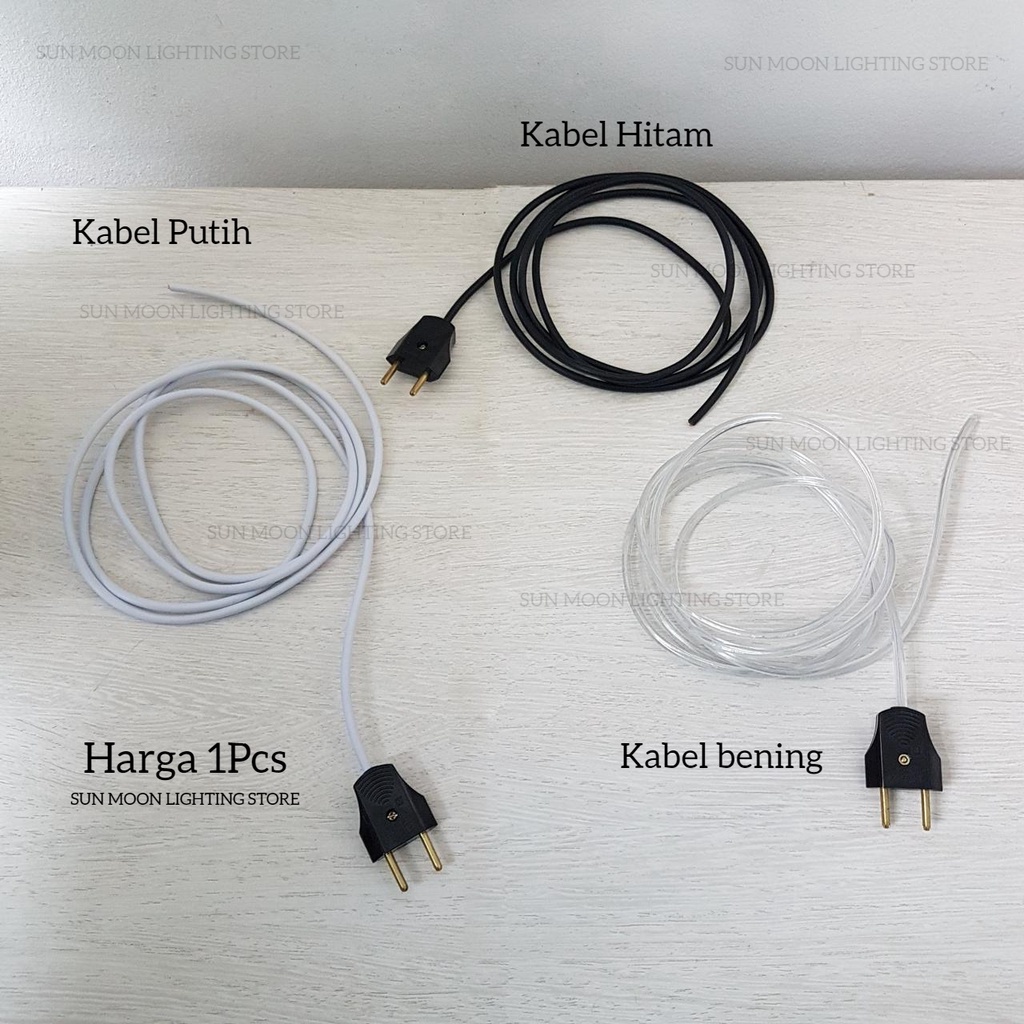 1meter Kabel + Colokan Listrik Broco untuk lampu dinding lampu gantung