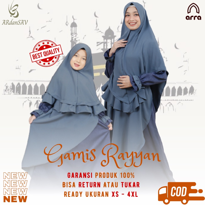 Gamis Couple Ibu Anak Perempuan Umur 1 2 3 8 10 12 Tahun Ukuran Jumbo ld 130 ld120 Sarimbit Lebaran 