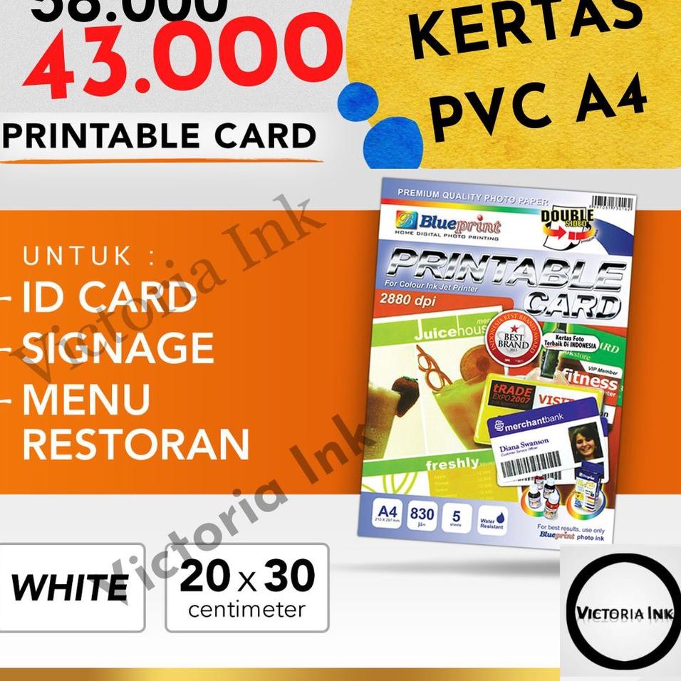 [ART. 576240] PVC Blueprint Printable Card Blueprint Kertas ID Card Blueprint