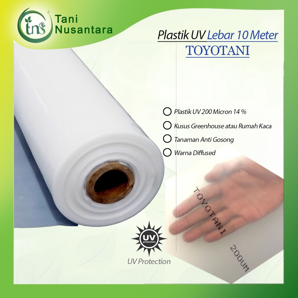 Plastik UV Toyotani 200 Micron Lebar 10 meter 1 Roll 50 meter
