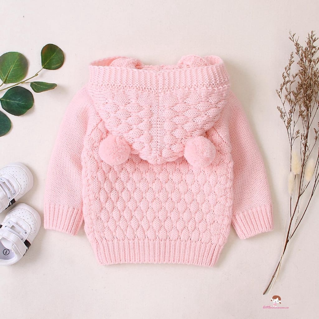 Sweater rajut anak laki laki perempuan unisex cardigan rajut anak switer rajut hoodie anak popcorn