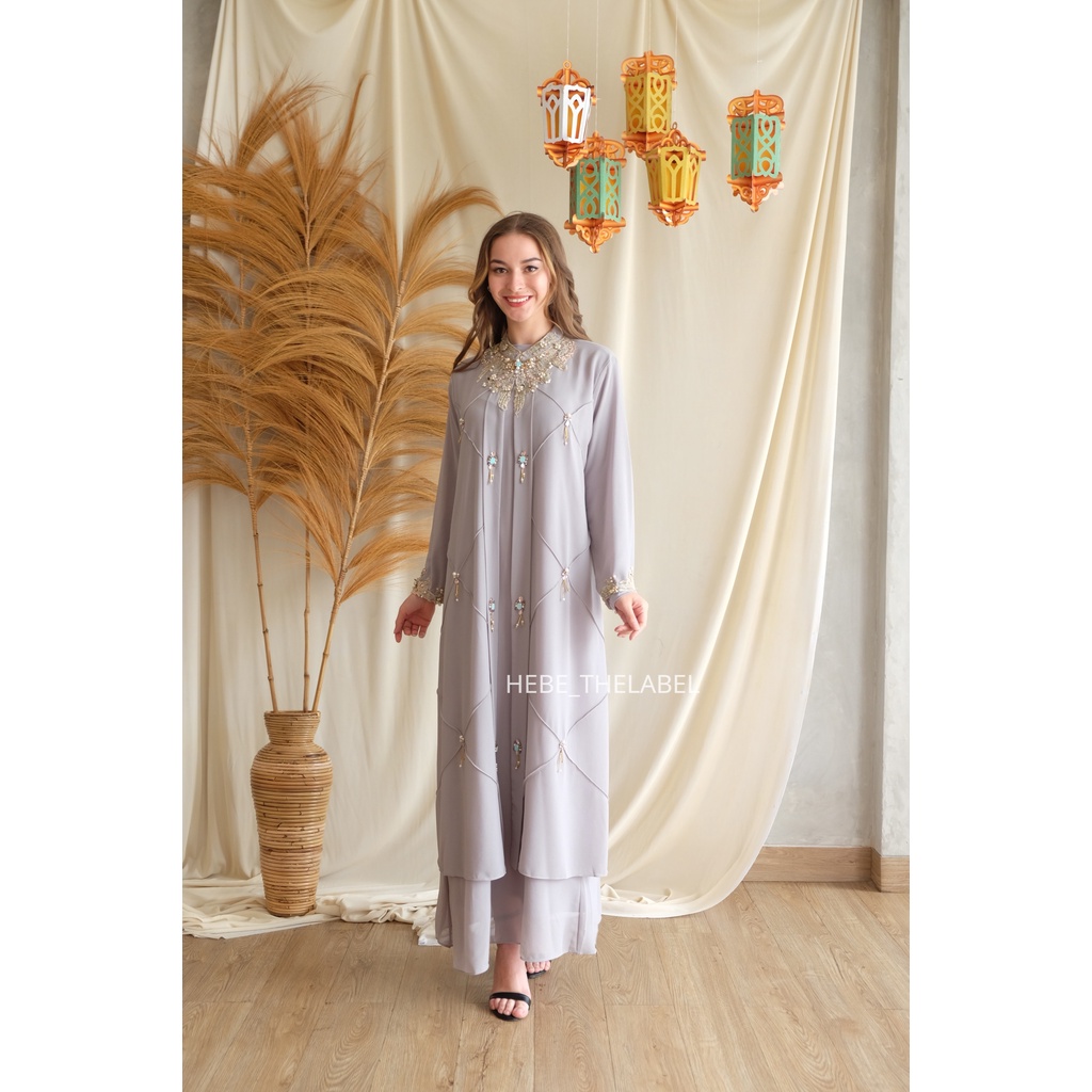 Keyla Kaftan Dress Pakaian Lebaran Idul Fitri Wanita