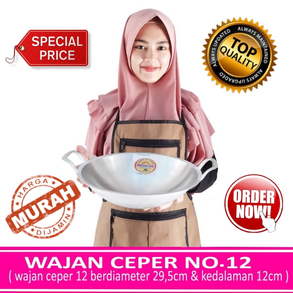 Wajan Kuali Aluminium Ceper No 12