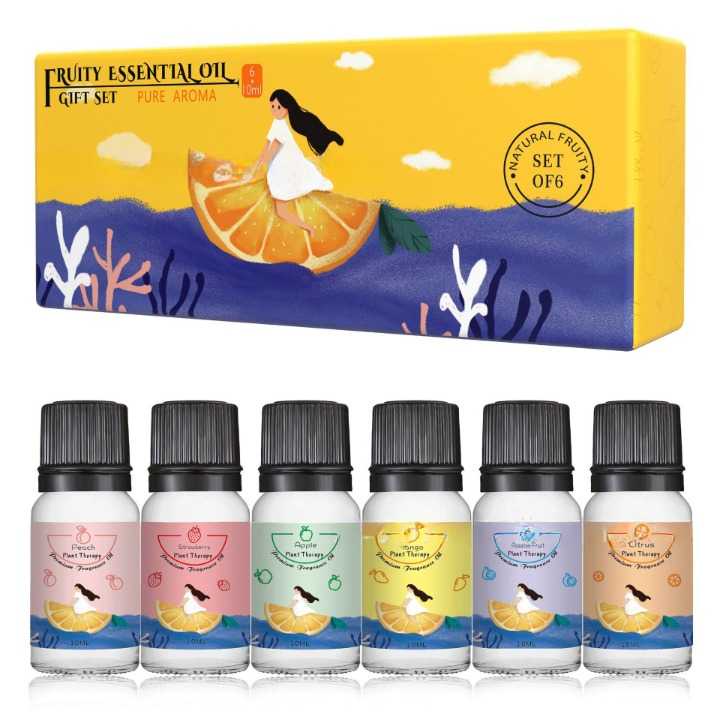 Pure Essential Oil Fragrance Minyak Aromatherapy Fruity 6in1 10ml Esensial Aromaterapi Penghilang Bau