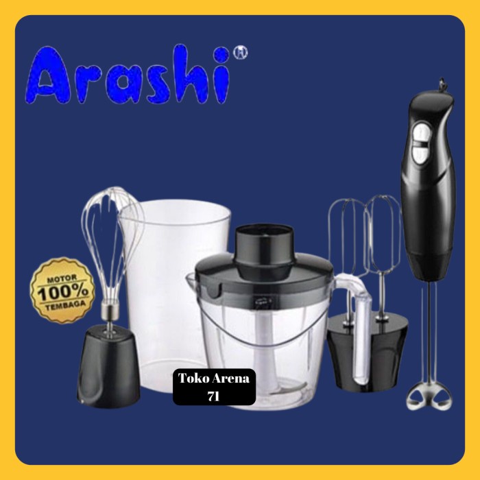 >>>>>] Arashi Blender Tangan / Hand Blender Juicer chopper 5in1 Arashi AHB 0