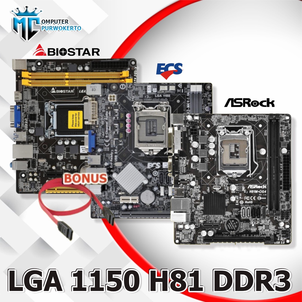 Mainboard Intel LGA 1150 H81 Asrok Ddr3