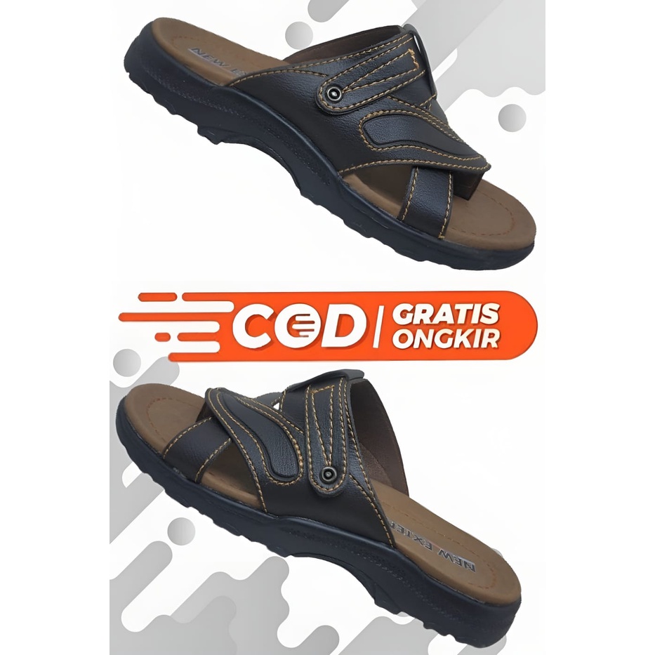 Sandal Slop Pria Terbaru Bisa Cod Coklat