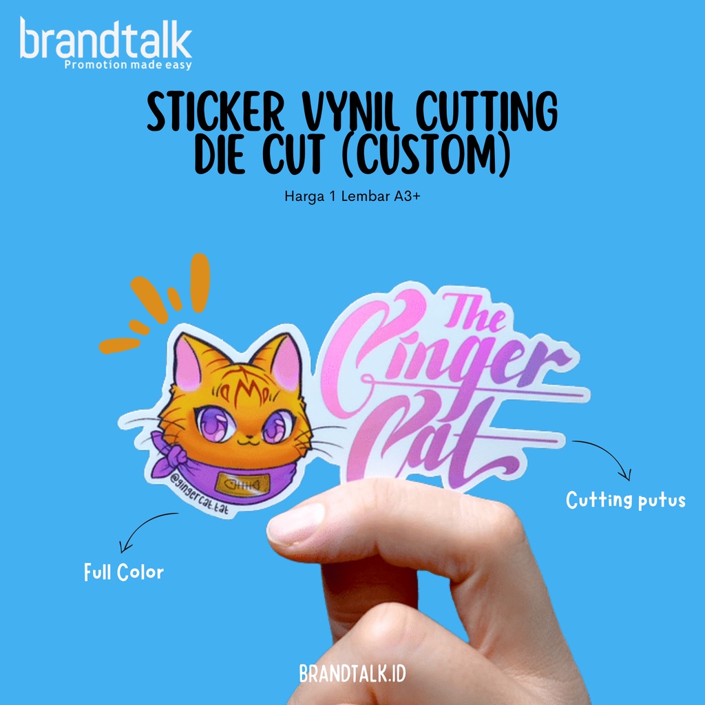 

Custom Sticker Label Vinyl / Cetak Stiker Vinil Glossy Custom Cutting Produk Olshop Anti Laminasi