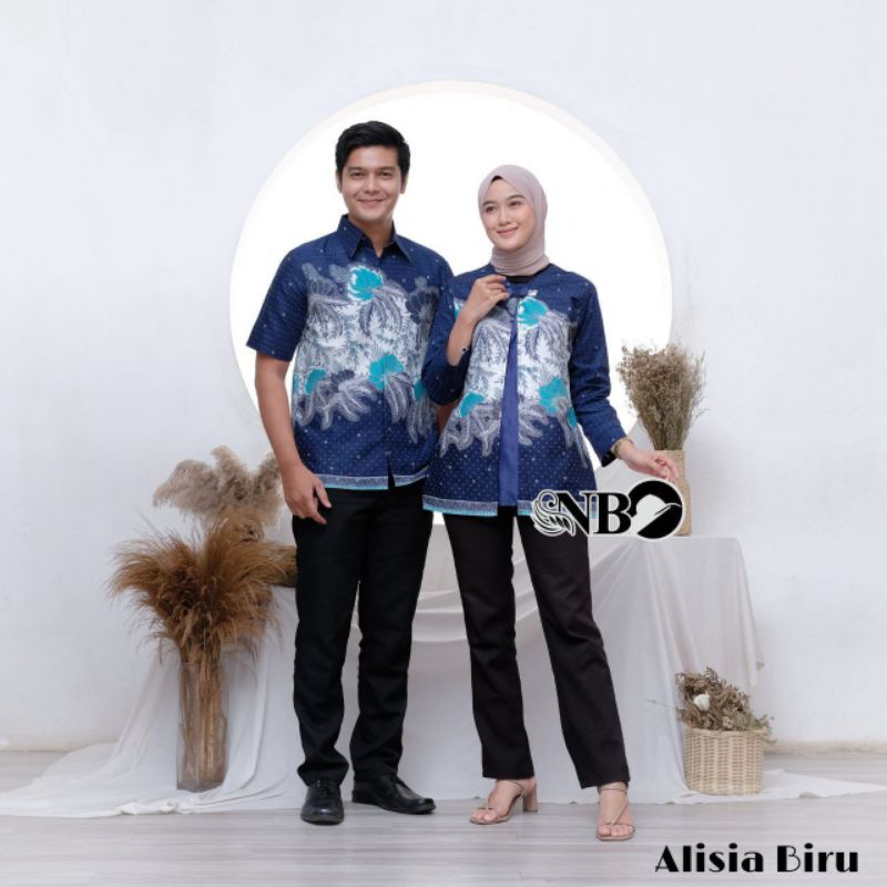 COUPLE BATIK NEW HEM BLUS BLOUSE TRENDING INTERNATIONAL COUPLE