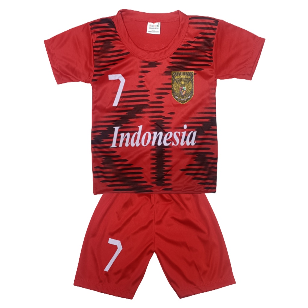 baju setelan bola timnas anak laki laki