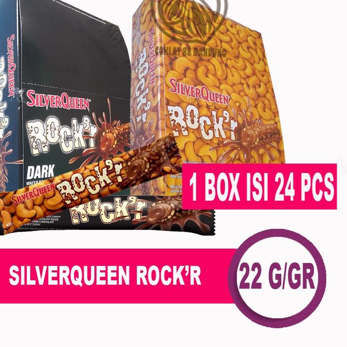 

➦ SILVERQUEEN ROCKR BOX ISI 24 X 22gr - COKELAT SILVER QUEEN ROCK'R ROCK R DARK MILK COKLAT ♡