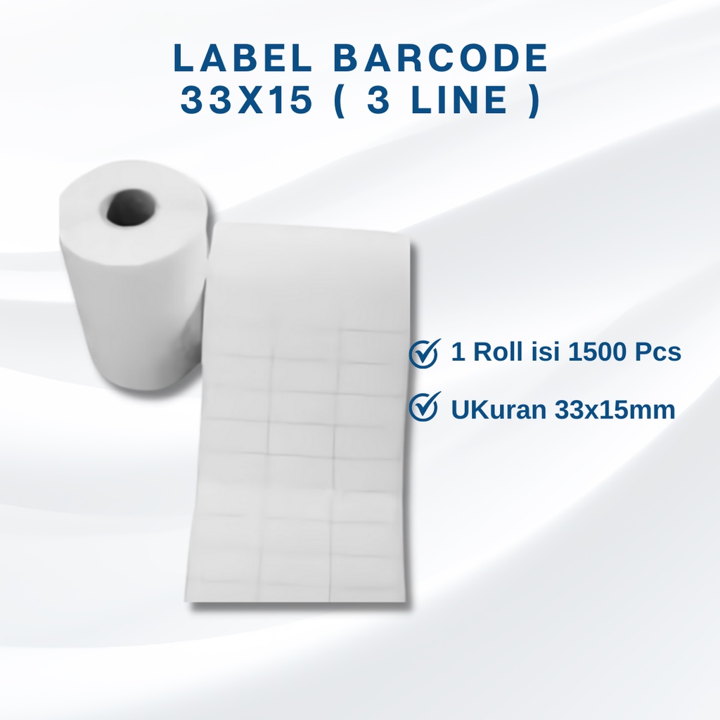 

Label barcode semicoated 33 x 15 ( 3 line )