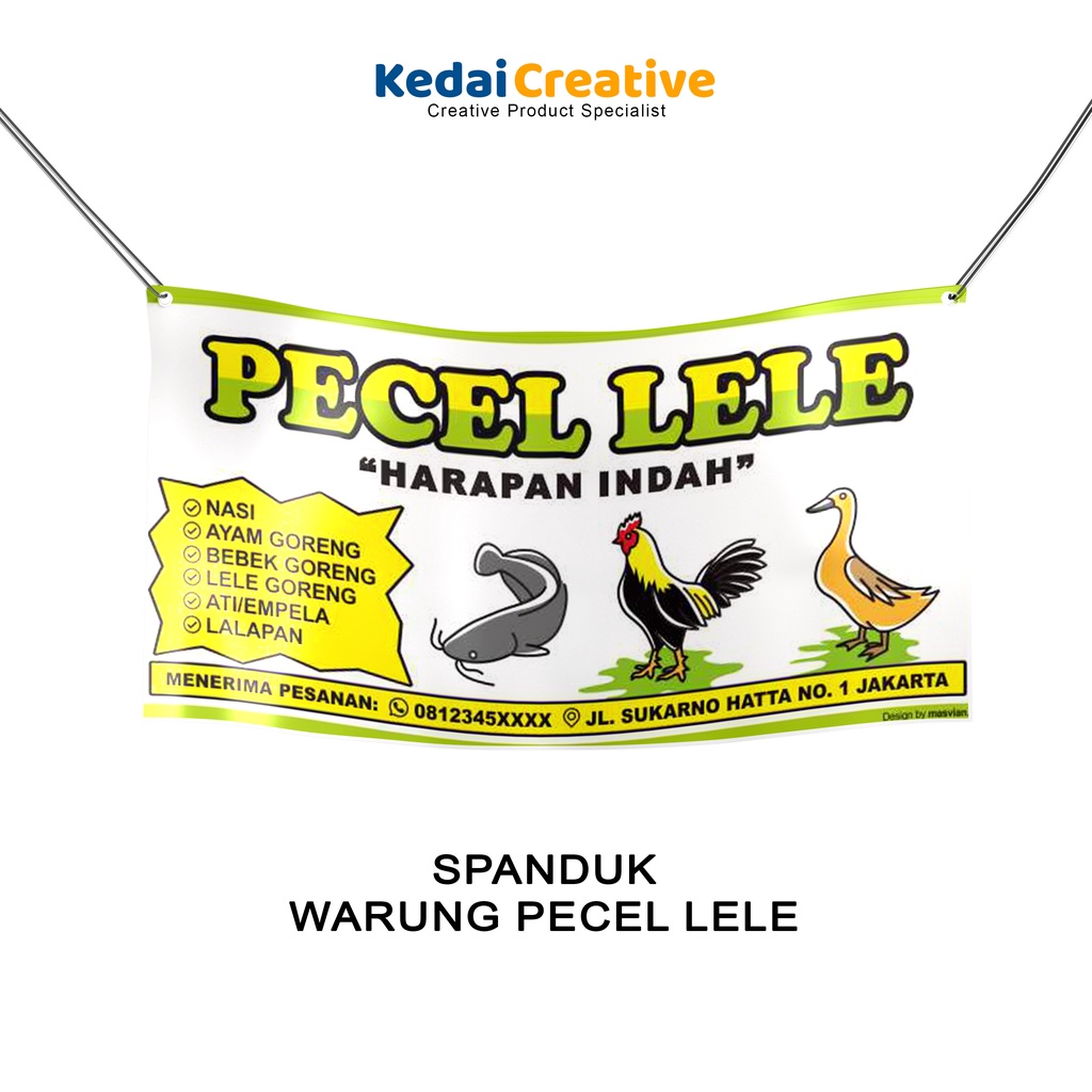 Kedai Creative Banner Pecel Lele/waroeng /bahan kain/spanduk