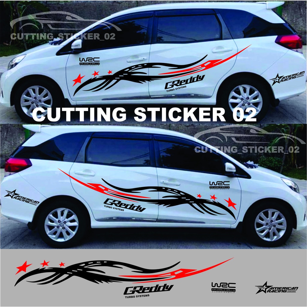 Stiker Mobil Honda Mobilio Cutting Stiker Body Samping honda mobilio