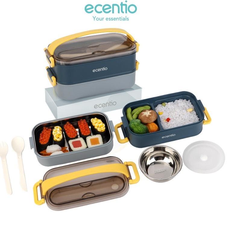 PALING DIMINATI ecentio lunch box 304 stainless steel kotak bekal stainless kotak makan 1200ml Doubl