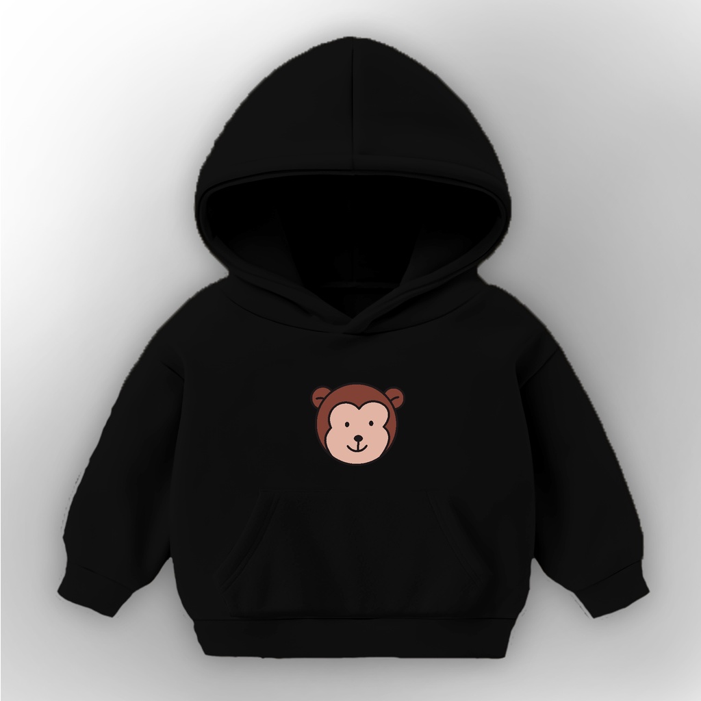 Hoodie Anak Gambar Monyet Untuk Usia 1-6 Tahun