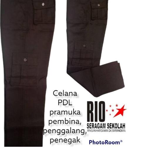 ◘ CELANA PRAMUKA PDL PEMBINA PENEGAK RIO LAKI2 PANJANG KANTONG 6 buah BAHAN RAPILO RAFILO GABARDINE,