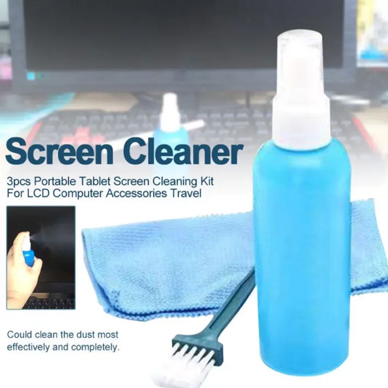 PEMBERSIH LAYAR LAPTOP PC TV HP MONITOR LCD CLEANER KIT 3 IN 1 SCREEN CLEANING KOMPUTER