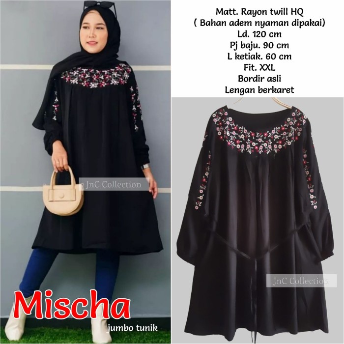 Jubah Wanita Muslimah TUNIK JUMBO WANITA LD 120 - MISHA JUMBO TUNIK F8G0