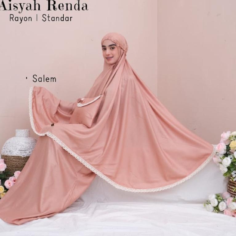 LANGSUNG ATC mukena bali polos renda - mukena rayon A polos renda - mukena aisyah renda