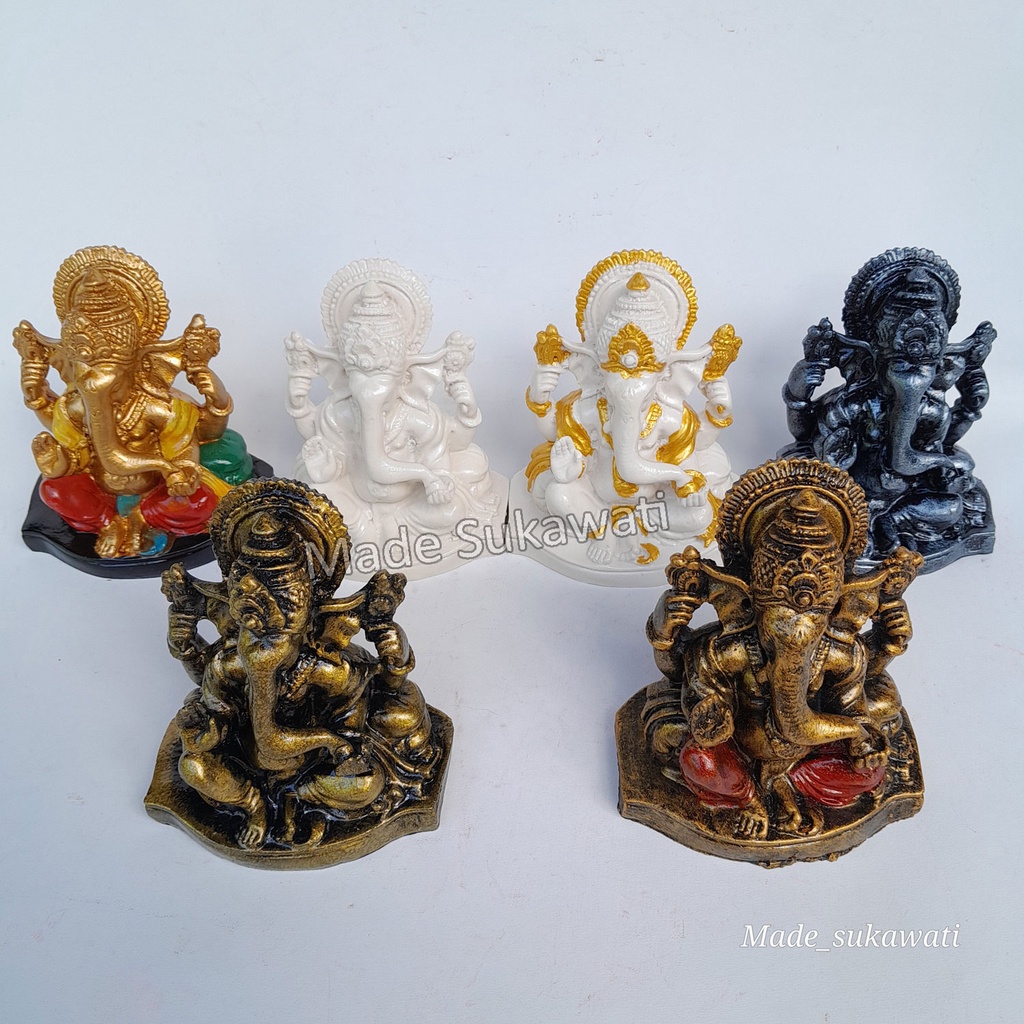 Patung Ganesha Resin tinggi 12cm kerajinan Bali