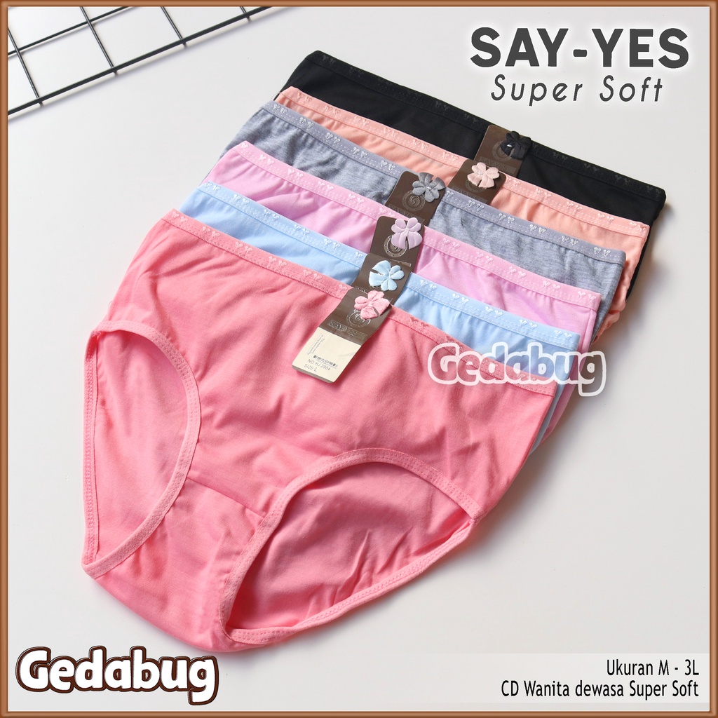 6 Pcs - CD Wanita SAY-YES Fashion Super Soft | Celana dalam wanita Berkualitas | Gedabug