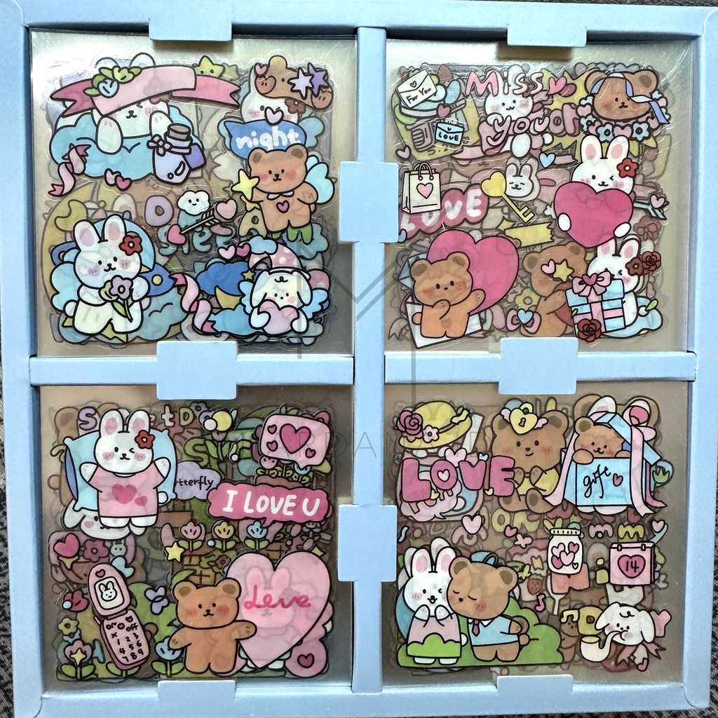 [COD] Sticker Momo Eceran Stiker Nini Ellie Kartun Waterproof Case HP Warna Lucu Dekorasi Scrapbook Handbook