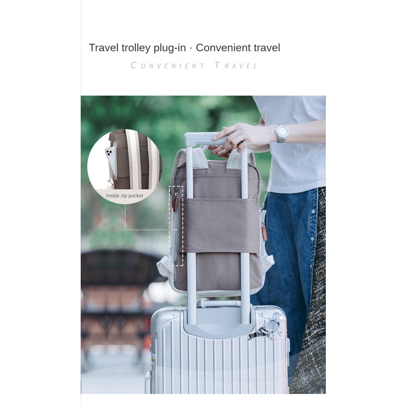 SmallLee Macaroon Classic Backpack  tas ransel pekerjaan kasual