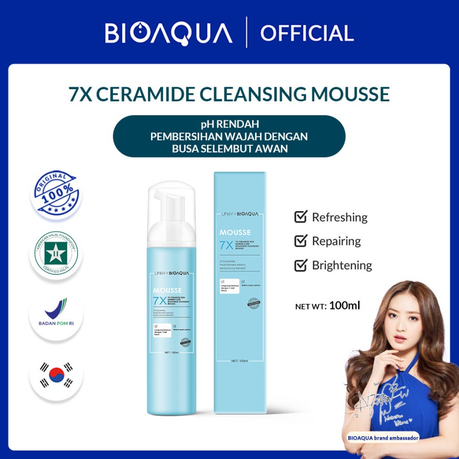 ✨ AKU MURAH ✨ BIOAQUA 7x Ceramide Skin Barrier Care Cleansing Mousse 100ml