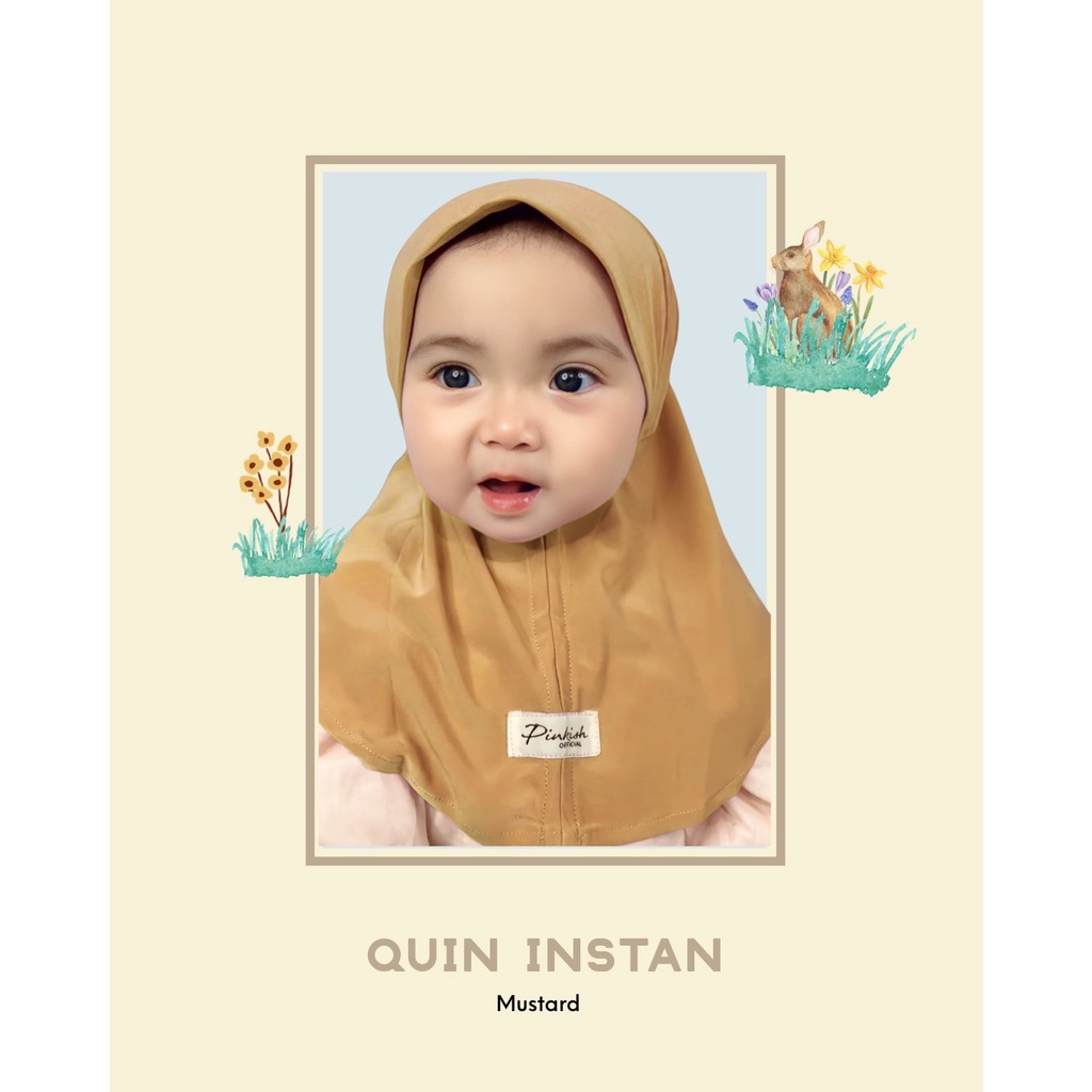 Pinkish Quin Instan Bergo - Hijab bergo anak 0-5 tahun