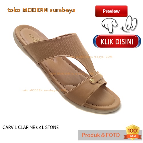 Sandal wanita casual sendal slide flat CARVIL CLARINE 03 L