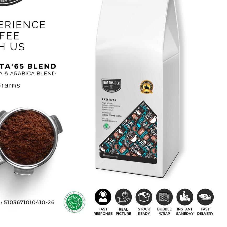 

♛ BIJI KOPI SUSU RAZETA'65 BLEND ROBUSTA-ARABIKA - 1KG NORTHSIDER COFFEE ۞