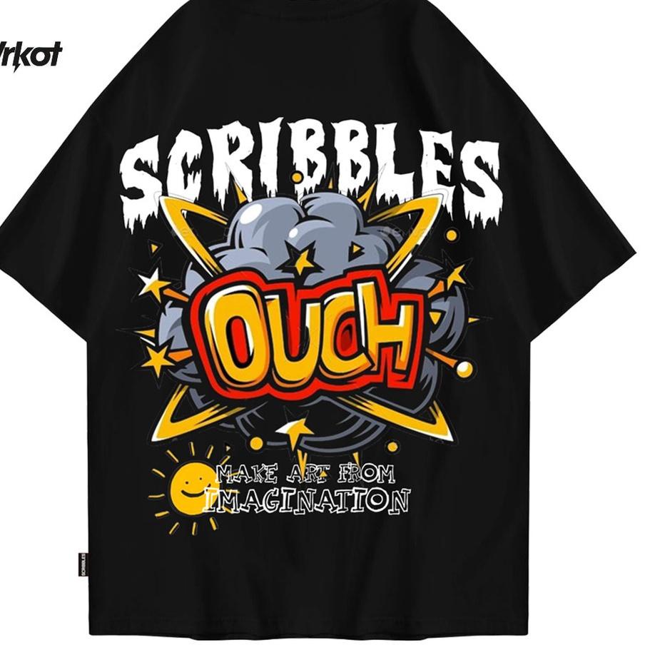 ☞ Workout Stretwear x Scribbles Kaos Oversize Original Workout Basic Hurted ☀
