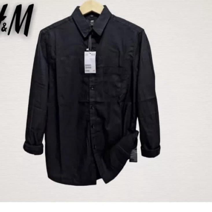 ● Kemeja Pria Lengan Panjang H&M Hitam ➦