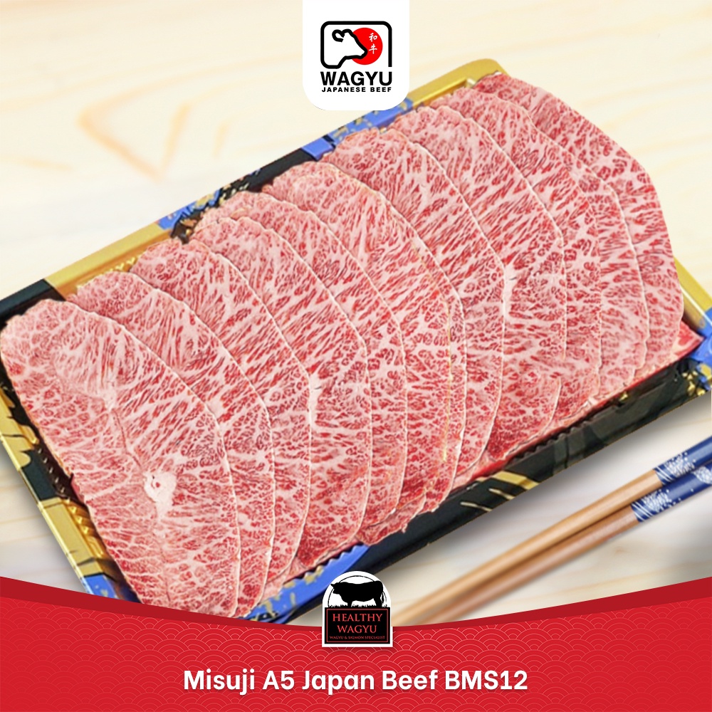 

Misuji A5 Japan Beef BMS12 150gr Healthy Wagyu