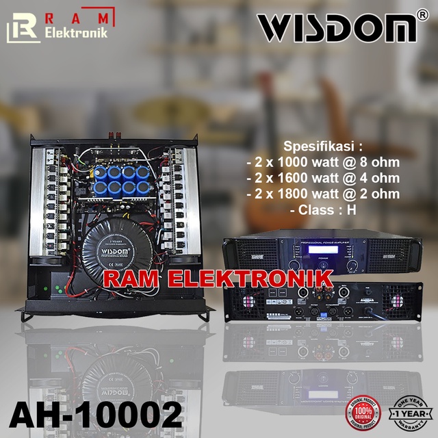 Power Amplifier WISDOM AH10002 / AH-10002 Class H 2 Channel Original
